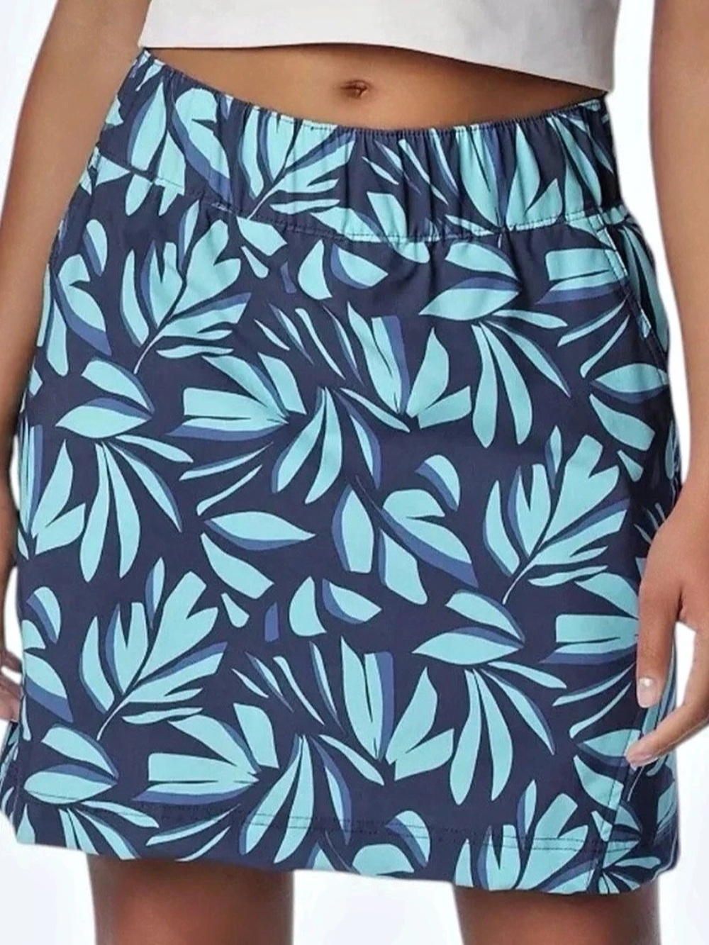 Columbia Anytime Casual Skort Blue Floral Mini size XL20